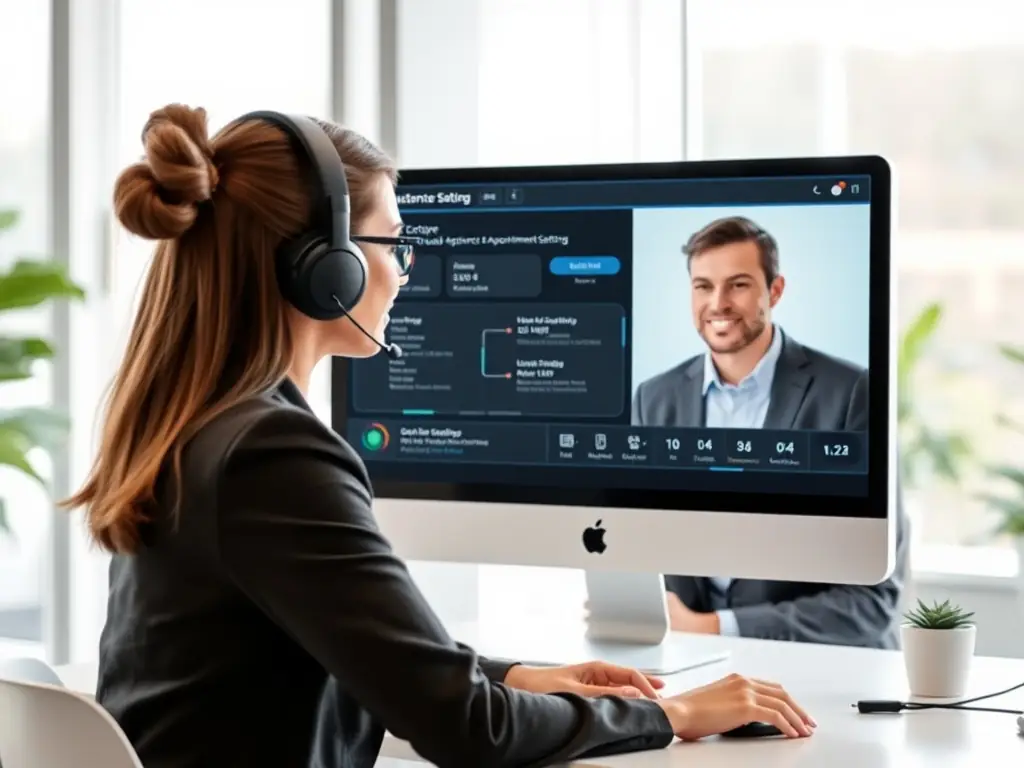 AI-powered customer support agent interacting with a client through a digital interface.